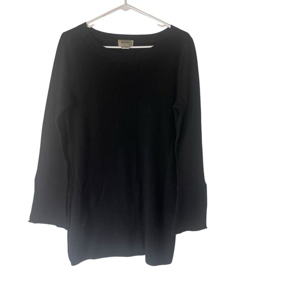 Neiman Marcus Women's Size Medium 100% Cashmere Black Tunic Sweater - Picture 1 of 8